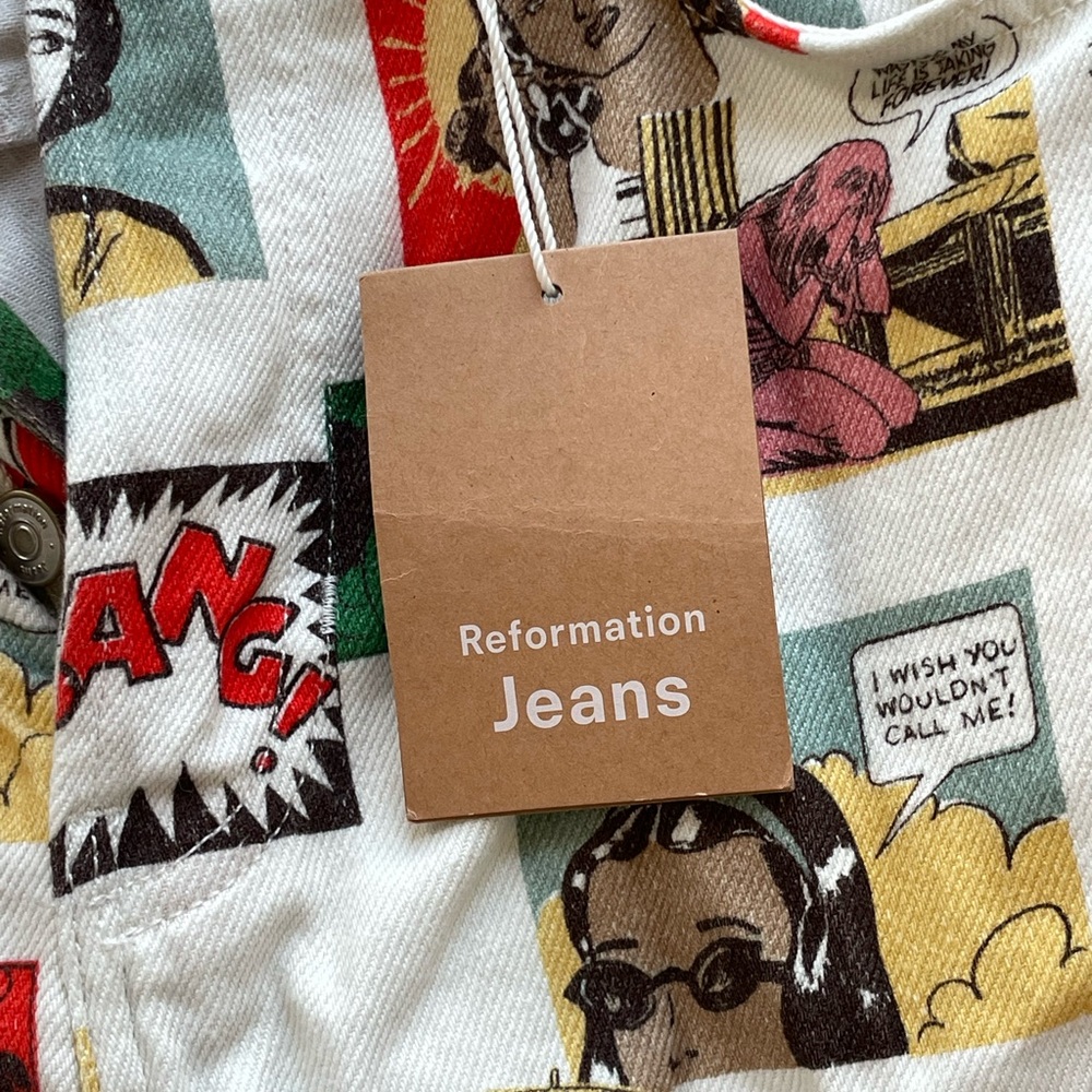 reformation comic book print jeans - Picture 4 of 5